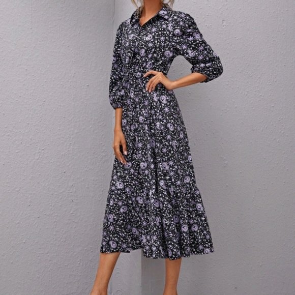 NEW Drawstring Shirt Dress - Picture 3 of 7